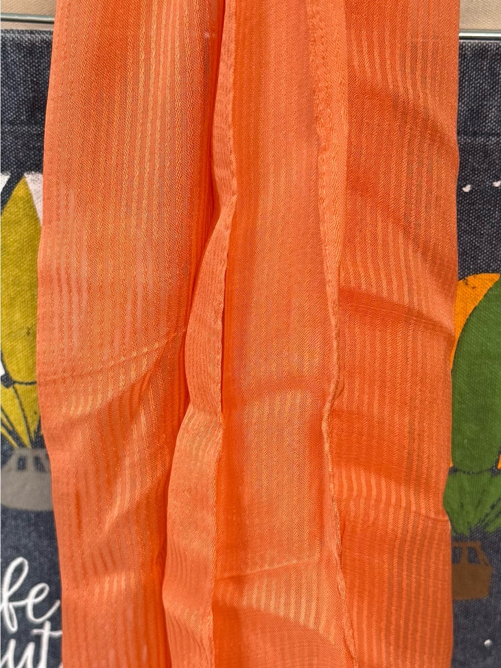 Source Unknown Orange Sheer Scarf